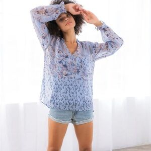 Lovestich Floral Blouse NWT